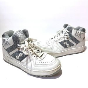 Mens British Knights White Grey High Top Shoes